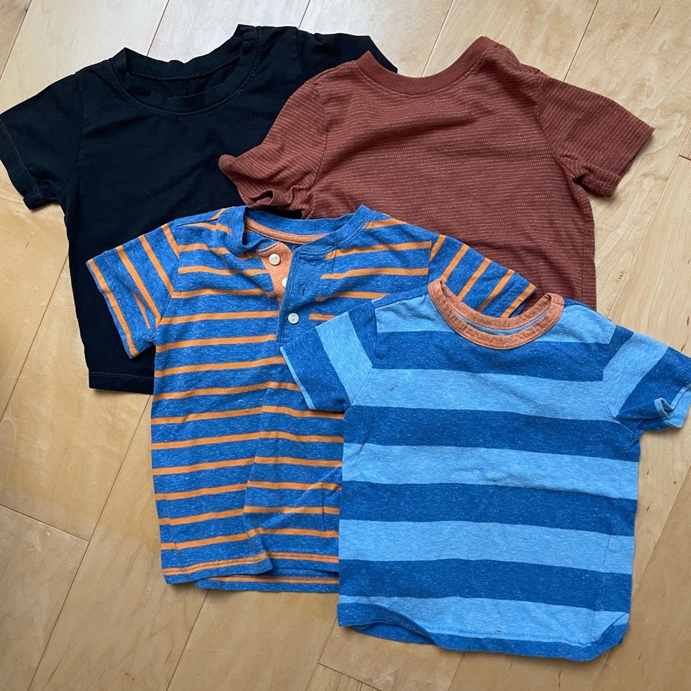 Kids Striped and Solid T-Shirts Set